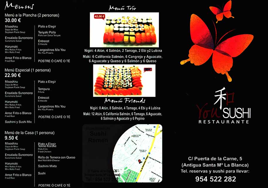 Restaurante Japonés You Sushi Menú de especialidades 2